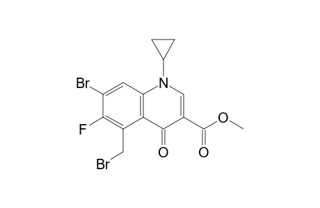 7-Bromo-5-(bromomethyl)-1-cyclopropyl-6-fluoro-4-keto-quinoline-3-carboxylic acid methyl ester