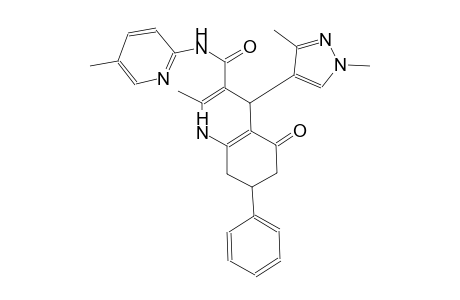 4-(1,3-dimethyl-1H-pyrazol-4-yl)-2-methyl-N-(5-methyl-2-pyridinyl)-5-oxo-7-phenyl-1,4,5,6,7,8-hexahydro-3-quinolinecarboxamide