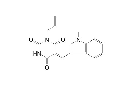 2,4,6(1H,3H,5H)-pyrimidinetrione, 5-[(1-methyl-1H-indol-3-yl)methylene]-1-(2-propenyl)-, (5Z)-