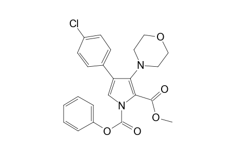 4-(4-chlorophenyl)-3-morpholino-pyrrole-1,2-dicarboxylic acid O2-methyl O1-phenyl ester