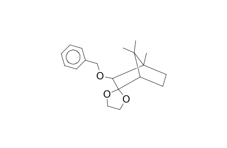 Spiro[1,3-dioxolan-2,2'-bicyclo[2.2.1]heptan], 4',7',7'-trimethyl-3'-benzyloxy-