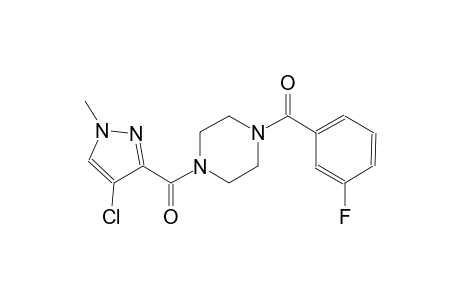 1-[(4-chloro-1-methyl-1H-pyrazol-3-yl)carbonyl]-4-(3-fluorobenzoyl)piperazine