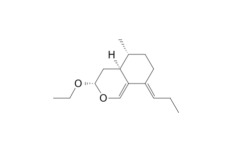 (+-)-(4S,6S,7R)-10-Propylidene-4-ethoxy-7-methyl-3-oxabicyclo[4.4.0]dec-1-ene