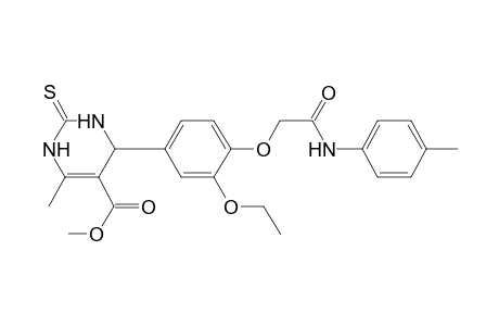 Methyl 4-{3-ethoxy-4-[2-oxo-2-(4-toluidino)ethoxy]phenyl}-6-methyl-2-thioxo-1,2,3,4-tetrahydro-5-pyrimidinecarboxylate