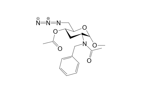 Methyl 2-N-(Acetylbenzylamino)-4-O-acetyl-6-azido-2,3,6-trideoxy-.alpha.,D-ribo-hexopyranoside