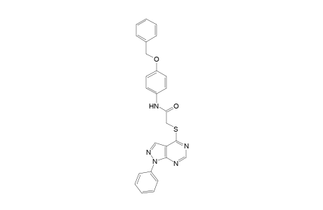 N-[4-(benzyloxy)phenyl]-2-[(1-phenyl-1H-pyrazolo[3,4-d]pyrimidin-4-yl)sulfanyl]acetamide