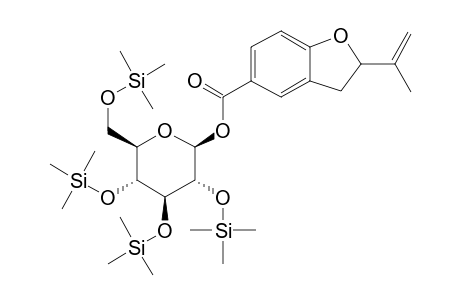 .beta.-D-Glucopyranose, 1-[2,3-dihydro-2-(1-methylethenyl)-5-benzofurancarboxylate], 4tms