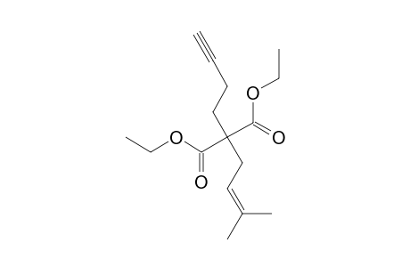 (3-BUTYNYL)-(3-METHYL-2-BUTENYL)-PROPANEDIOIC-ACID-DIETHYLESTER