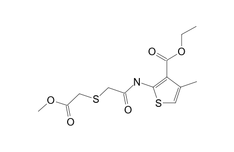 2-{2-[(carboxymethyl)thio]acetamido}-4-methyl-3-thiophenecarboxylic acid, 3-ethyl 2-methyl ester