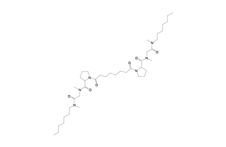 N-{2-[heptyl(methyl)amino]-2-oxoethyl}-1-[8-(2-{[{2-[heptyl(methyl)amino]-2-oxoethyl}(methyl)amino]carbonyl}-1-pyrrolidinyl)-8-oxooctanoyl]-N-methyl-2-pyrrolidinecarboxamide, 1,8-Octanoyl-bis(pyrrolidine-2-carboxylic acid[(heptyl-methyl-carbamoyl)-methyl]-methyl-amide)