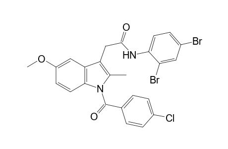 1-(p-chlorobenzoyl)-2',4'-dibromo-5-methoxy-2-methylindole-3-acetanilide