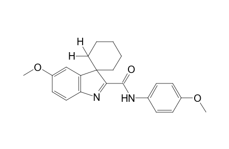 5-methoxy-N-(p-methoxyphenyl)spiro[cyclohexane-1,3'-[3H]indole]-2'-carboxamide