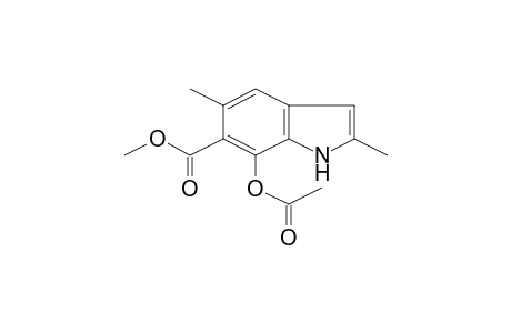 Methyl 7-(acetyloxy)-2,5-dimethyl-1H-indole-6-carboxylate