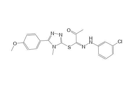 5-(4-methoxyphenyl)-4-methyl-4H-1,2,4-triazol-3-yl (1E)-N-(3-chlorophenyl)-2-oxopropanehydrazonothioate