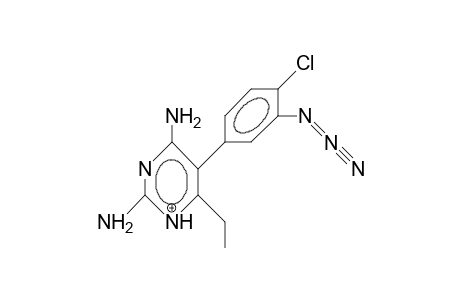 2,4-Diamino-5-(3-azido-4-chloro-phenyl)-6-ehtyl-pyrimidinium cation