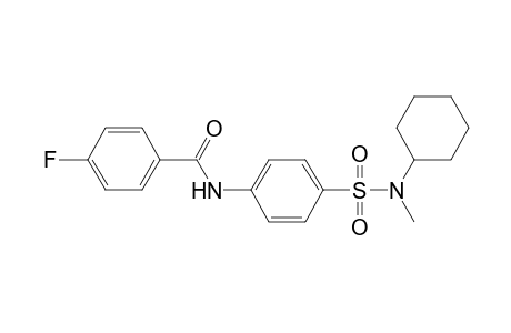 N-[4-[cyclohexyl(methyl)sulfamoyl]phenyl]-4-fluoranyl-benzamide