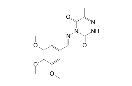 6-methyl-4-[(3,4,5-trimethoxybenzylidene)amino]-as-triazine-3,5(2H,4H)-dione