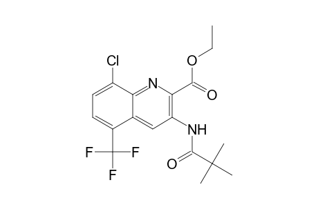 Ethyl 8-chloro-3-[(2,2-dimethylpropanoyl)amino]-5-(trifluoromethyl)quinoline-2-carboxylate