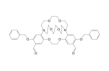 19(5),24(5)-Dibenzyloxy-4,7,13,16,20,23-hexaoxo-1,10-diaza-19(1,2),24(1,2)-dibenzenabicyclo[8.8.6]tetracosaphane-19(4),24(4)-dicarbaldehyde