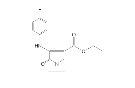 1-tert-butyl-4-(p-fluoroanilino)-5-oxo-3-pyrroline-3-carboxylic acid, ethyl etser