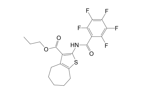 propyl 2-[(2,3,4,5,6-pentafluorobenzoyl)amino]-5,6,7,8-tetrahydro-4H-cyclohepta[b]thiophene-3-carboxylate