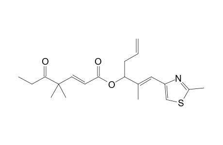 (+-)-2-Methyl-1-(2-methyl-1,3-thiazol-4-yl)hexa-1,5-dien-3-yl 4,4-dimethyl-5-oxohept-2-enoate