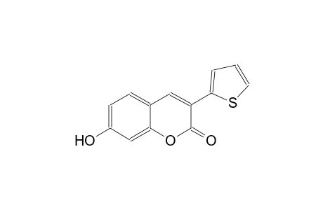 2H-1-benzopyran-2-one, 7-hydroxy-3-(2-thienyl)-