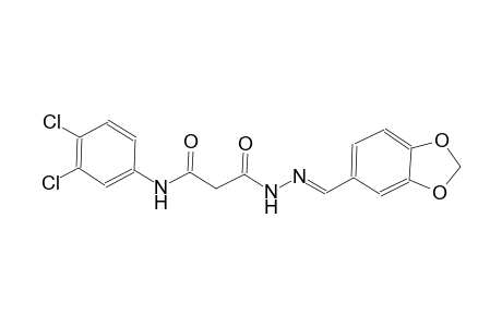 beta-alanine, N-(3,4-dichlorophenyl)-3-oxo-, 2-[(E)-1,3-benzodioxol-5-ylmethylidene]hydrazide