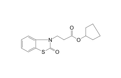 1,3-Benzothiazole-3-propanoic acid, 2,3-dihydro-2-oxo-, cyclopentyl ester