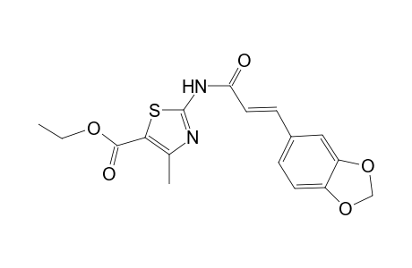 ethyl 2-{[(2E)-3-(1,3-benzodioxol-5-yl)-2-propenoyl]amino}-4-methyl-1,3-thiazole-5-carboxylate