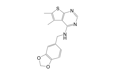 thieno[2,3-d]pyrimidin-4-amine, N-(1,3-benzodioxol-5-ylmethyl)-5,6-dimethyl-