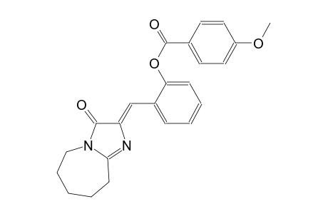 2-[(Z)-(3-oxo-6,7,8,9-tetrahydro-3H-imidazo[1,2-a]azepin-2(5H)-ylidene)methyl]phenyl 4-methoxybenzoate