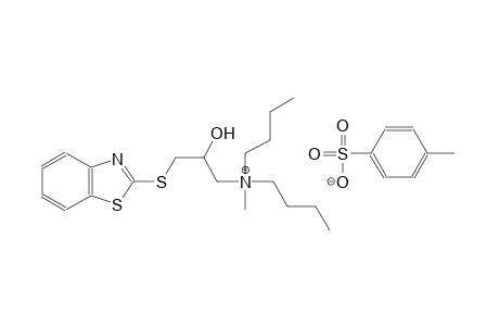 N-[3-(1,3-benzothiazol-2-ylsulfanyl)-2-hydroxypropyl]-N-butyl-N-methyl-1-butanaminium 4-methylbenzenesulfonate