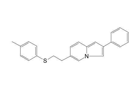 2-Phenyl-6-(2-p-tolylsulfanyl-ethyl)-indolizine