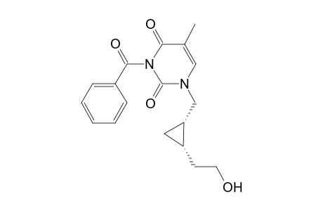 (+-)-3-Benzoyl-1-({(1RS,2RS)-cis-2-(2-hydroxyethyl)cyclopropyl]methyl}-5-methyl-1,2,3,4-tetrahydro-2,4-pyrimidinedione