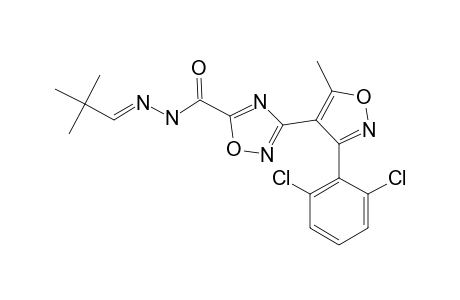 3-[3-(2,6-dichlorophenyl)-5-methyl-4-isoxazolyl]-1,2,4-oxadiazole-5-carboxylic acid, (2,2-dimethylpropylidene)hydrazide
