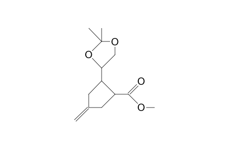 Cyclopentanecarboxylic acid, 2-(2,2-dimethyl-1,3-dioxolan-4-yl)-4-methylene-, methyl ester, (Z)-S,R,S-