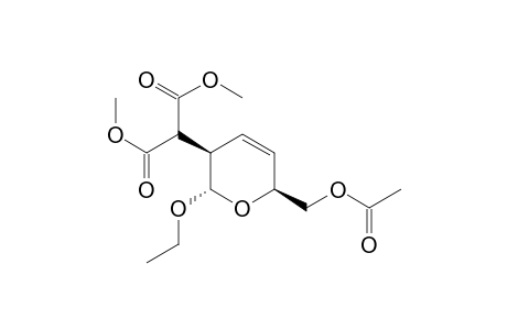 ETHYL-6-O-ACETYL-2,3,4-TRIDEOXY-2-[BIS-(METHOXYCARBONYL)-METHYL]-ALPHA-D-THREO-HEX-3-ENOPYRANOSIDE
