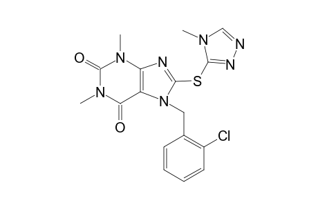 7-(2-chlorobenzyl)-1,3-dimethyl-8-[(4-methyl-4H-1,2,4-triazol-3-yl)sulfanyl]-3,7-dihydro-1H-purine-2,6-dione