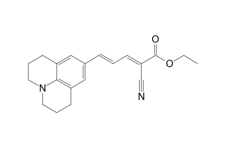 ethyl (2E,4E)-2-cyano-5-(2,3,6,7-tetrahydro-1H,5H-pyrido[3,2,1-ij]quinolin-9-yl)penta-2,4-dienoate