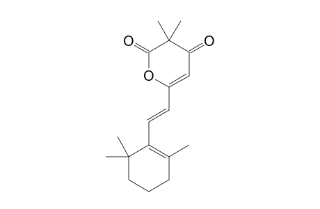 3,3-DIMETHYL-6-(2-(2,6,6-TRIMETHYL-1-CYCLOHEXEN-1-YL)-ETHENYL)-2H-PYRAN-2,4(3H)-DIONE