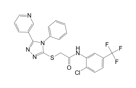 N-[2-chloro-5-(trifluoromethyl)phenyl]-2-{[4-phenyl-5-(3-pyridinyl)-4H-1,2,4-triazol-3-yl]sulfanyl}acetamide