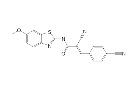 (E)-2-cyano-3-(4-cyanophenyl)-N-(6-methoxy-1,3-benzothiazol-2-yl)-2-propenamide