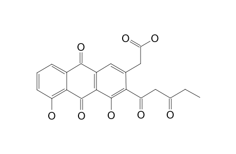 2-[3-(1,3-Dioxopentyl)-4,5-dihydroxy-9,10-dioxo-2-anthracenyl]acetic acid