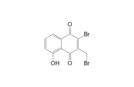 2-BROMO-3-(BROMOMETHYL)-5-HYDROXY-[1.4]-NAPHTHOQUINONE