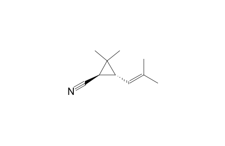 Cyclopropanecarbonitrile, 2,2-dimethyl-3-(2-methyl-1-propenyl)-, trans-