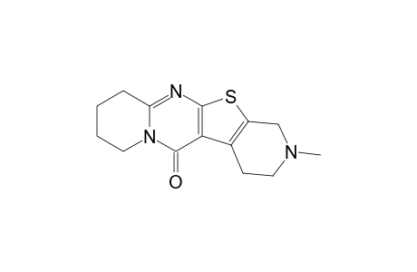 5H-Pyrido[1,2-a]pyrido[4',3':4,5]thieno[2,3-d]pyrimidin-5-one, 1,2,3,4,7,8,9,10-octahydro-2-methyl-