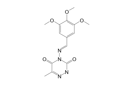 6-methyl-4-[(3,4,5-trimethoxybenzylidene)amino]-as-triazine-3,5(2H,4H)-dione