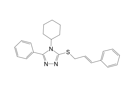 4H-1,2,4-triazole, 4-cyclohexyl-3-phenyl-5-[[(2E)-3-phenyl-2-propenyl]thio]-