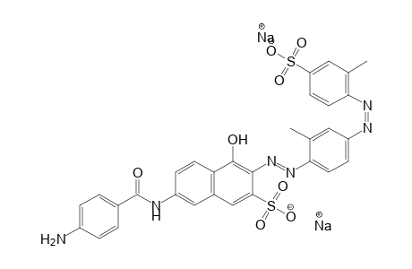 2-Naphthalenesulfonic acid, 7-[(4-aminobenzoyl)amino]-4-hydroxy-3-[[2-methyl-4-[(2-methyl-4-sulfophenyl)azo]phenyl]azo]-, disodium salt